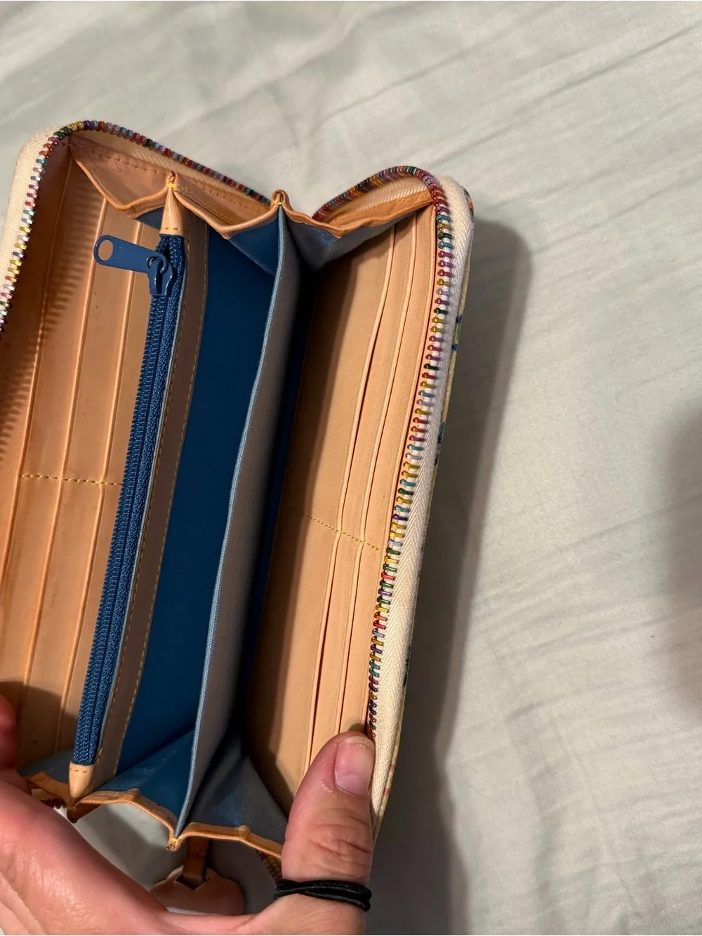 Dooney & Bourke Y2K vintage rainbow zip wallet